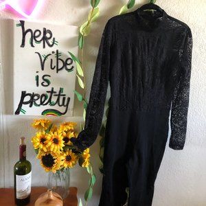 BCBG Black Lace Jumpsuit